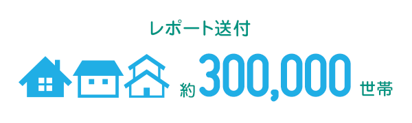 レポート送付　約300,000世帯